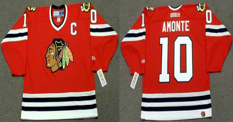 2019 Men Chicago Blackhawks #10 Amonte red CCM NHL jerseys